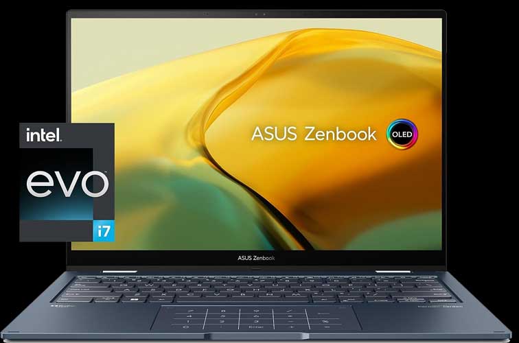  ASUS Zenbook 14 Flip OLED Laptop, 14” OLED Touch Display, Intel Evo Platform, Intel Core i7-1360P CPU, Intel Iris Xe Graphics, 16GB RAM, 1TB SSD, Windows 11...